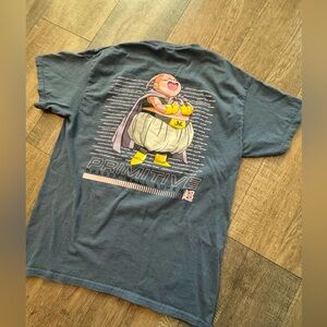 Dragon Ball Super Primitive X Fat Majin Buu Blue T-Shirt Size Medium